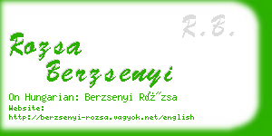 rozsa berzsenyi business card